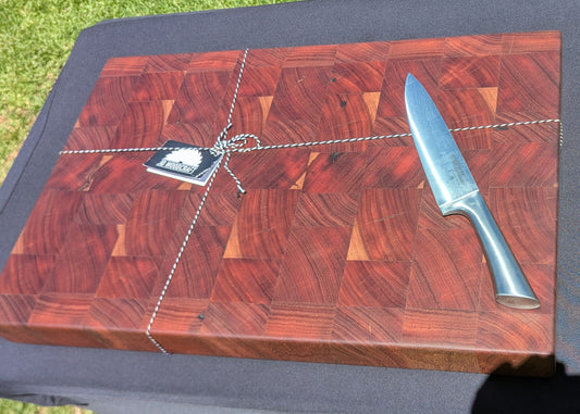 Reclaimed Redgum End grain Chopping Board (Butchers Block)