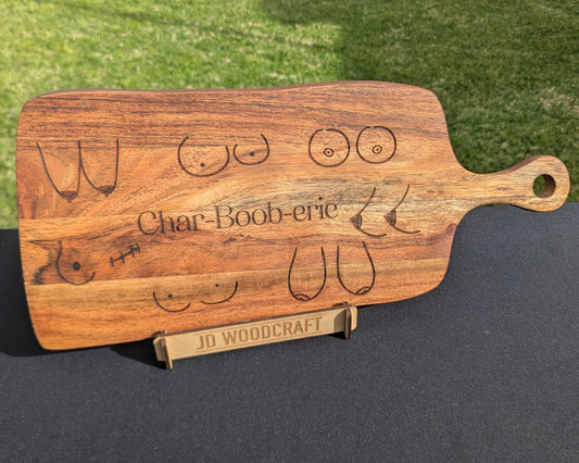 Char-Boob-Erie Engraved Paddle