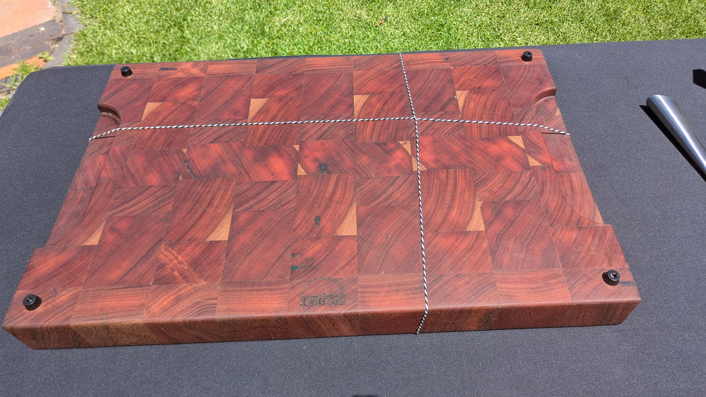Reclaimed Redgum End grain Chopping Board  (Butchers Block)